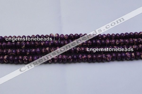 CDE2635 15.5 inches 10*14mm rondelle dyed sea sediment jasper beads