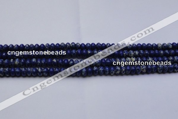 CDE2681 15.5 inches 7*10mm rondelle dyed sea sediment jasper beads