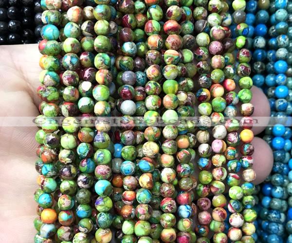 CDE3024 15 inches 4mm round sea sediment jasper beads wholesale