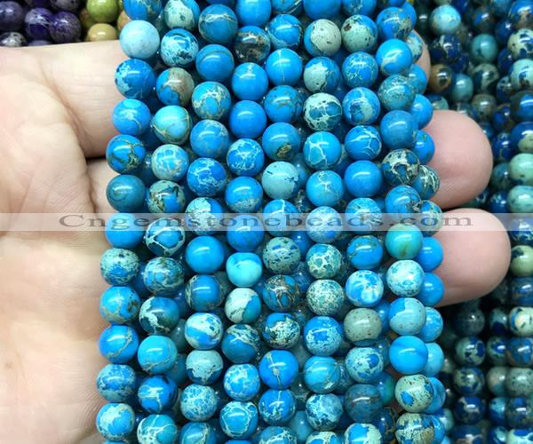 CDE3104 15 inches 6mm round sea sediment jasper beads wholesale