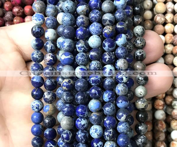 CDE3107 15 inches 6mm round sea sediment jasper beads wholesale