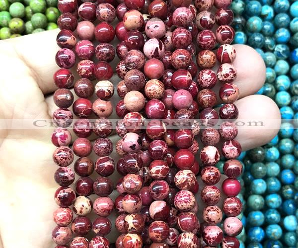 CDE3112 15 inches 6mm round sea sediment jasper beads wholesale