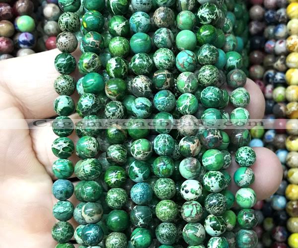 CDE3118 15 inches 6mm round sea sediment jasper beads wholesale