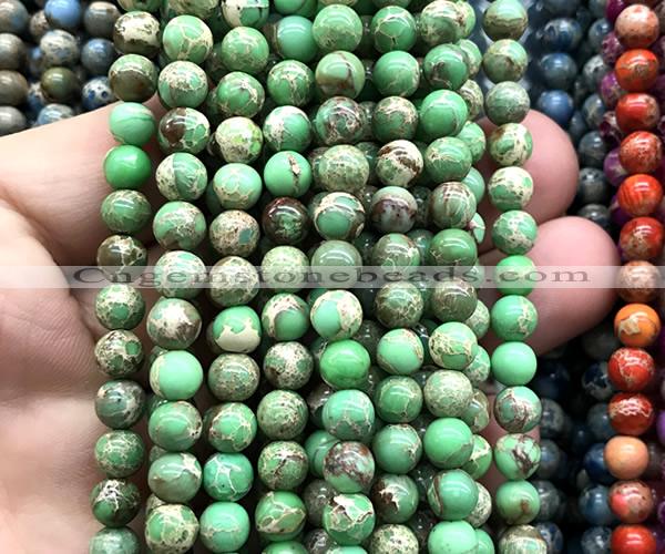 CDE3156 15 inches 6mm round sea sediment jasper beads wholesale