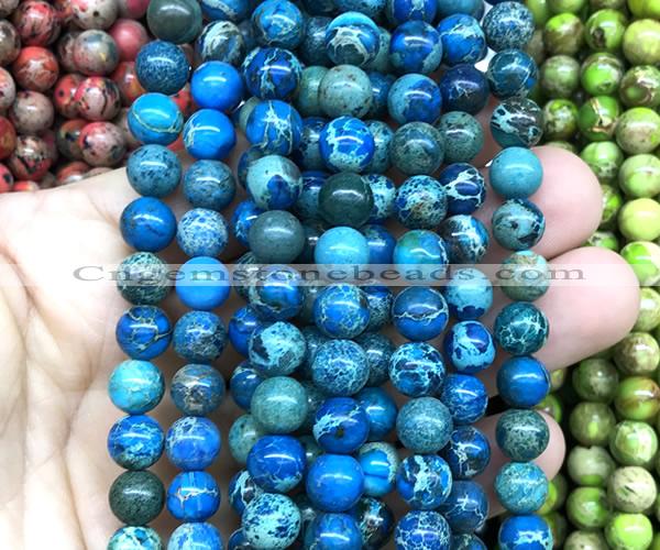 CDE3239 15 inches 8mm round sea sediment jasper beads wholesale