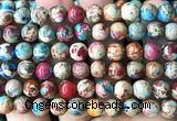 CDE3250 15 inches 8mm round sea sediment jasper beads wholesale