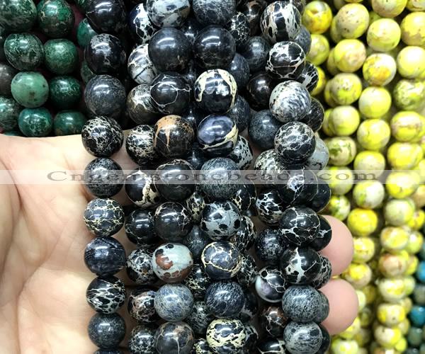 CDE3316 15 inches 10mm round sea sediment jasper beads wholesale