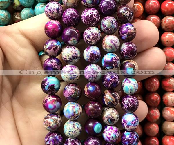 CDE3348 15 inches 10mm round sea sediment jasper beads wholesale