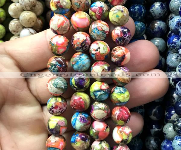 CDE3349 15 inches 10mm round sea sediment jasper beads wholesale