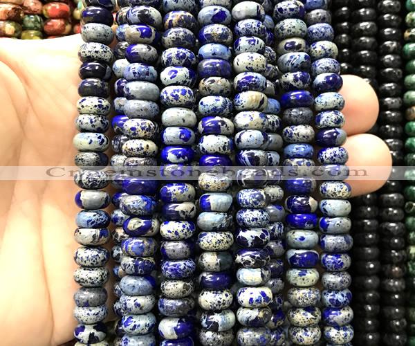 CDE3554 15 inches 5*8mm rondelle sea sediment jasper beads