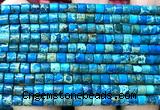 CDE3606 15 inches 4*4mm tube sea sediment jasper beads