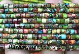 CDE3615 15 inches 4*4mm tube sea sediment jasper beads