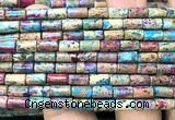 CDE3666 15 inches 4*8mm tube sea sediment jasper beads