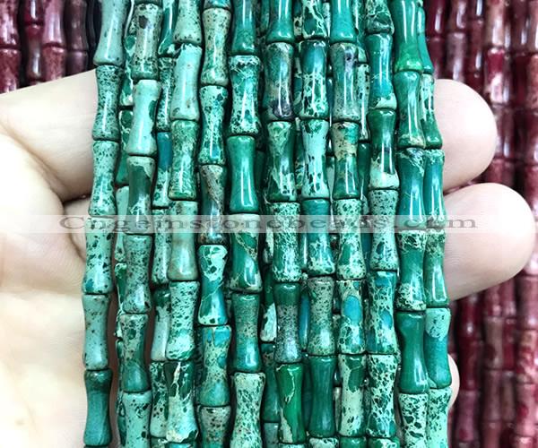 CDE3756 15 inches 5*12mm bamboo sea sediment jasper beads