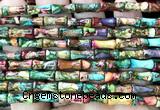 CDE3758 15 inches 5*12mm bamboo sea sediment jasper beads