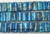 CDE3825 7.5 inches 10*20mm rectangle double drilled sea sediment jasper beads