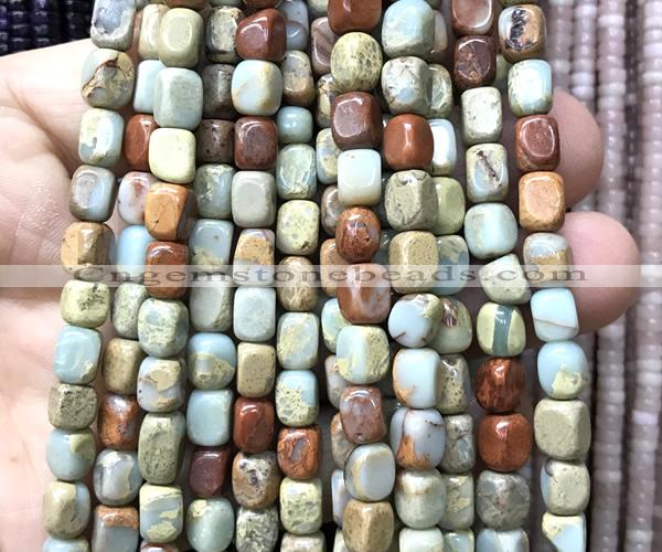 CDE3901 15 inches 5*7mm nuggets sea sediment jasper beads