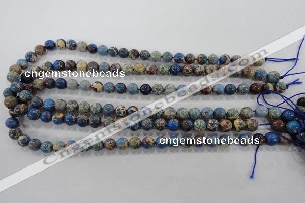 CDE813 15.5 inches 8mm round dyed sea sediment jasper beads wholesale