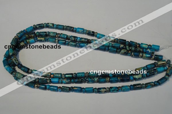 CDI288 15.5 inches 3*6mm rondelle & 6*9mm tube dyed imperial jasper beads