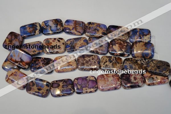 CDI440 15.5 inches 20*30mm rectangle dyed imperial jasper beads