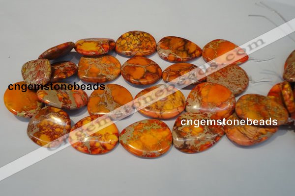 CDI580 15.5 inches 20*25mm - 28*35mm freeform dyed imperial jasper beads