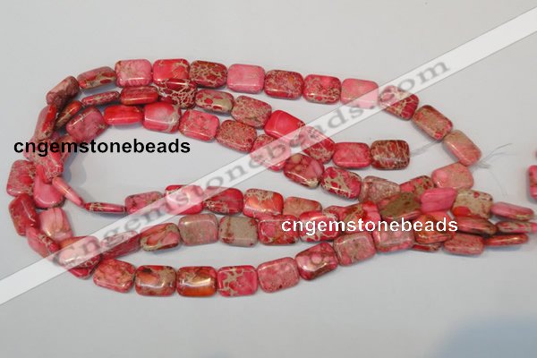 CDI631 15.5 inches 12*16mm rectangle dyed imperial jasper beads