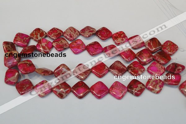 CDI638 15.5 inches 18*18mm diamond dyed imperial jasper beads