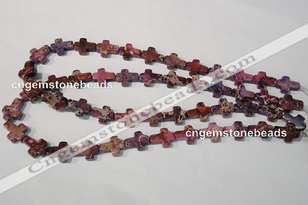 CDI722 15.5 inches 12*16mm cross dyed imperial jasper beads