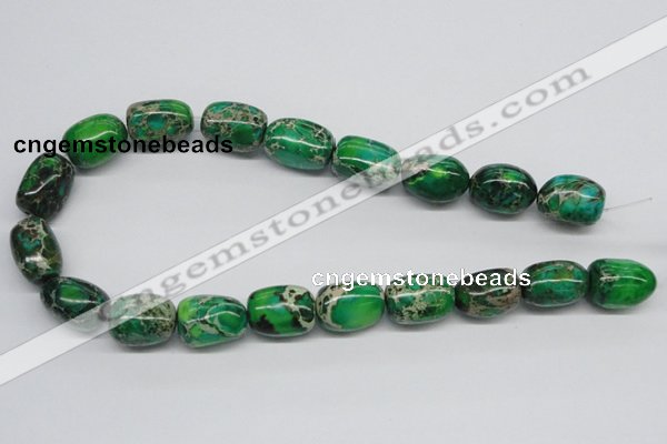 CDI74 16 inches 15*20mm nuggets dyed imperial jasper beads wholesale