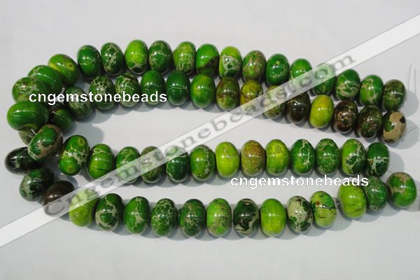 CDI928 15.5 inches 12*18mm rondelle dyed imperial jasper beads