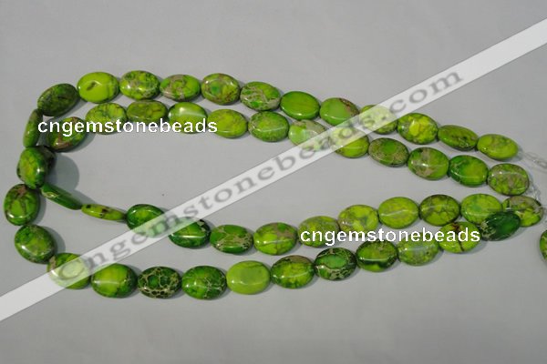 CDI940 15.5 inches 12*16mm oval dyed imperial jasper beads