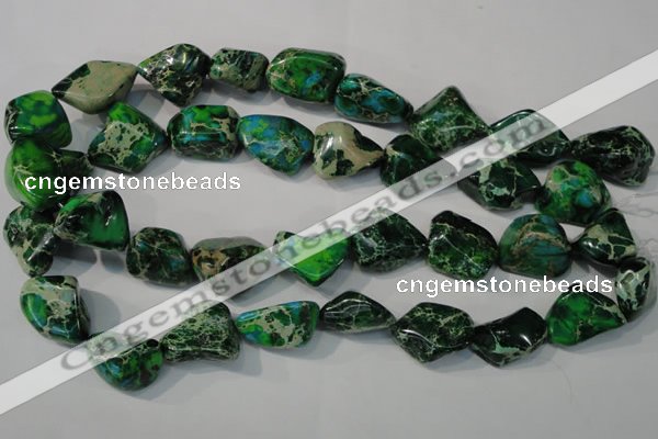 CDI961 15.5 inches 18*20mm nuggets dyed imperial jasper beads