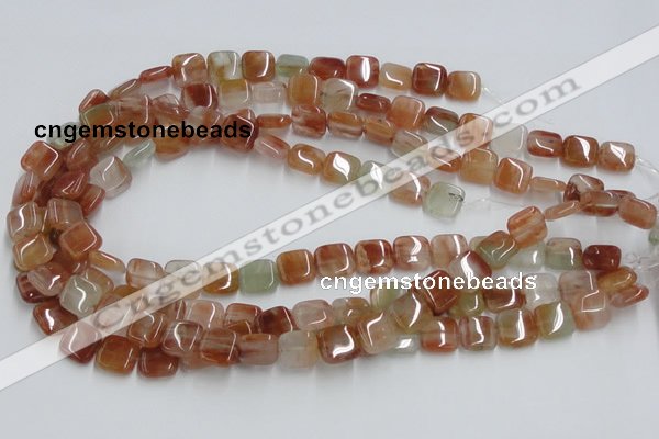 CDQ06 15.5 inches 12*12mm square natural red quartz beads wholesale