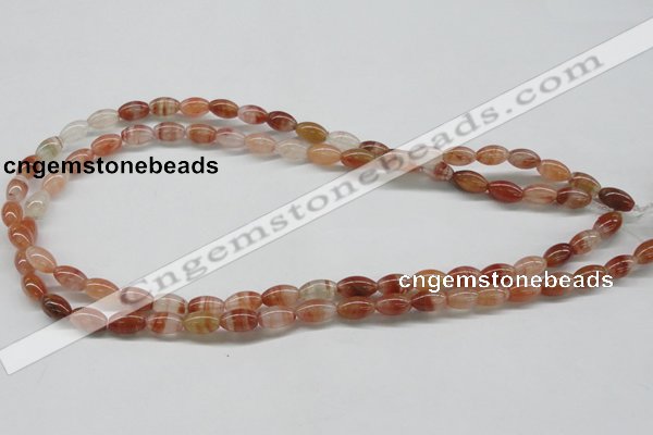 CDQ30 15.5 inches 6*10mm rice natural red quartz beads wholesale