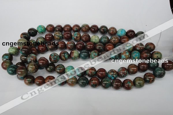 CDS188 15.5 inches 12mm round dyed serpentine jasper beads