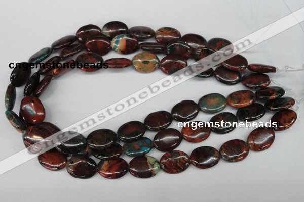 CDS209 15.5 inches 15*20mm oval dyed serpentine jasper beads