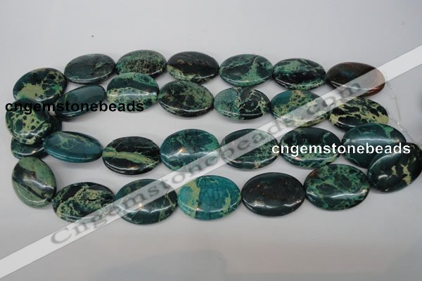 CDS50 15.5 inches 22*30mm oval dyed serpentine jasper beads