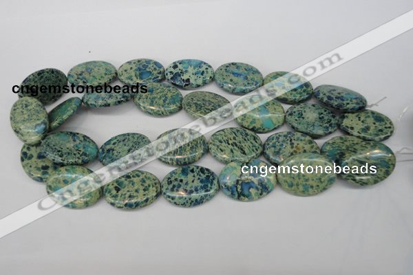 CDS56 15.5 inches 22*30mm oval dyed serpentine jasper beads