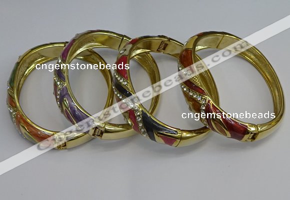 CEB126 16mm width gold plated alloy with enamel bangles wholesale