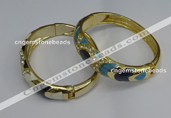 CEB127 16mm width gold plated alloy with enamel bangles wholesale