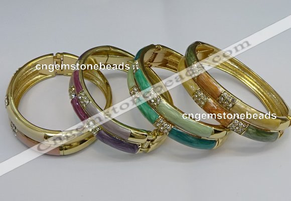 CEB133 16mm width gold plated alloy with enamel bangles wholesale