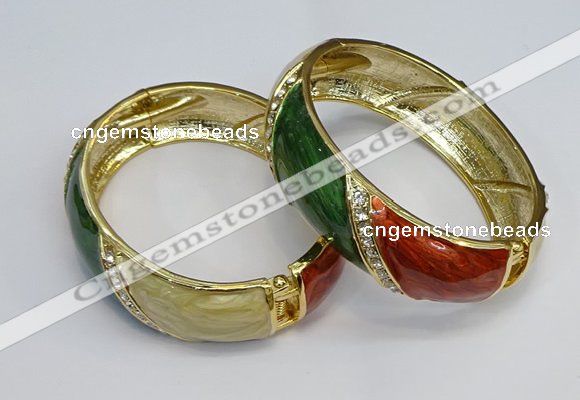 CEB135 18mm width gold plated alloy with enamel bangles wholesale