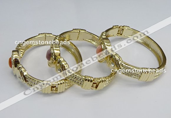 CEB137 22mm width gold plated alloy with enamel bangles wholesale