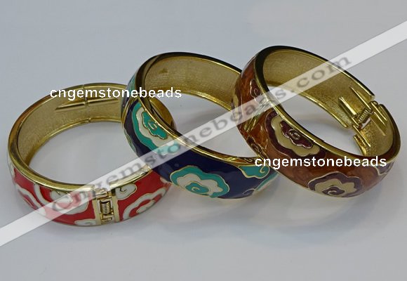 CEB162 20mm width gold plated alloy with enamel bangles wholesale