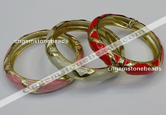 CEB182 13mm width gold plated alloy with enamel bangles wholesale