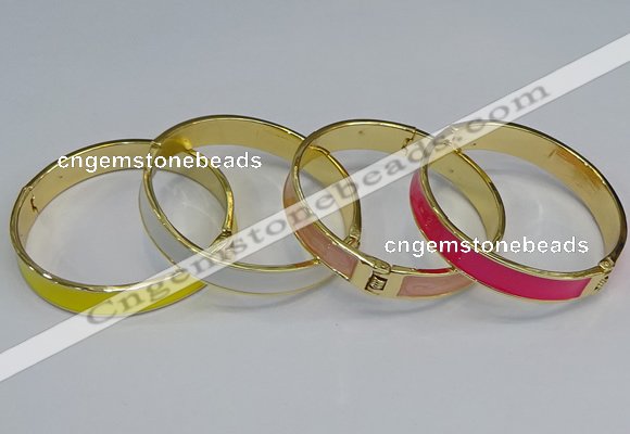 CEB66 9mm width gold plated alloy with enamel bangles wholesale