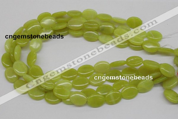 CEJ07 15.5 inches 15*20mm oval lemon jade beads wholesale