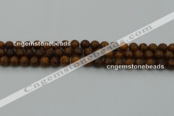 CEJ302 15.5 inches 8mm round elephant skin jasper beads wholesale