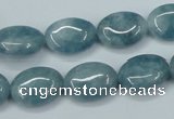 CEQ113 15.5 inches 12*16mm oval blue sponge quartz beads