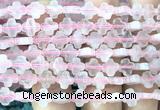 CFG1600 15 inches 8mm four leaf clover rose quartz beads wholesale